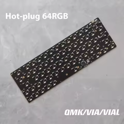 DK64RGB Hot Swap Gh60 PCB Left 64qmk Vial Via Custom Keyboard Under Lamp Position Sound Pack POM Positioning Plate DIY Gifts