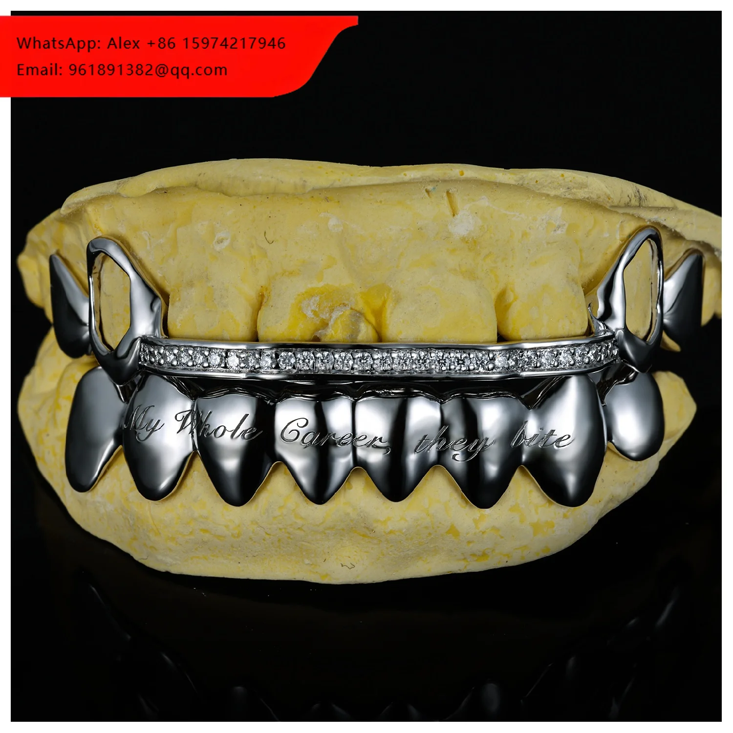 

Open Face 925 Silver 10K 14K 18K Solid Gold Iced Moissanite Grillz Brilliant Cut Diamond Matte Letter Hip Hop Unisex Third Party