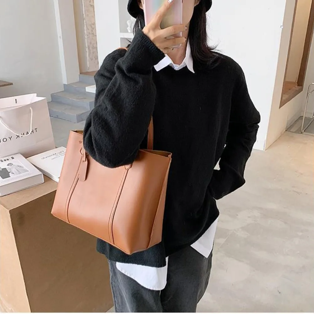 Large Capacity Beach Bag Hot Sale Casual Trendy Shopping Tote Bag Retro Handbag Daily Life