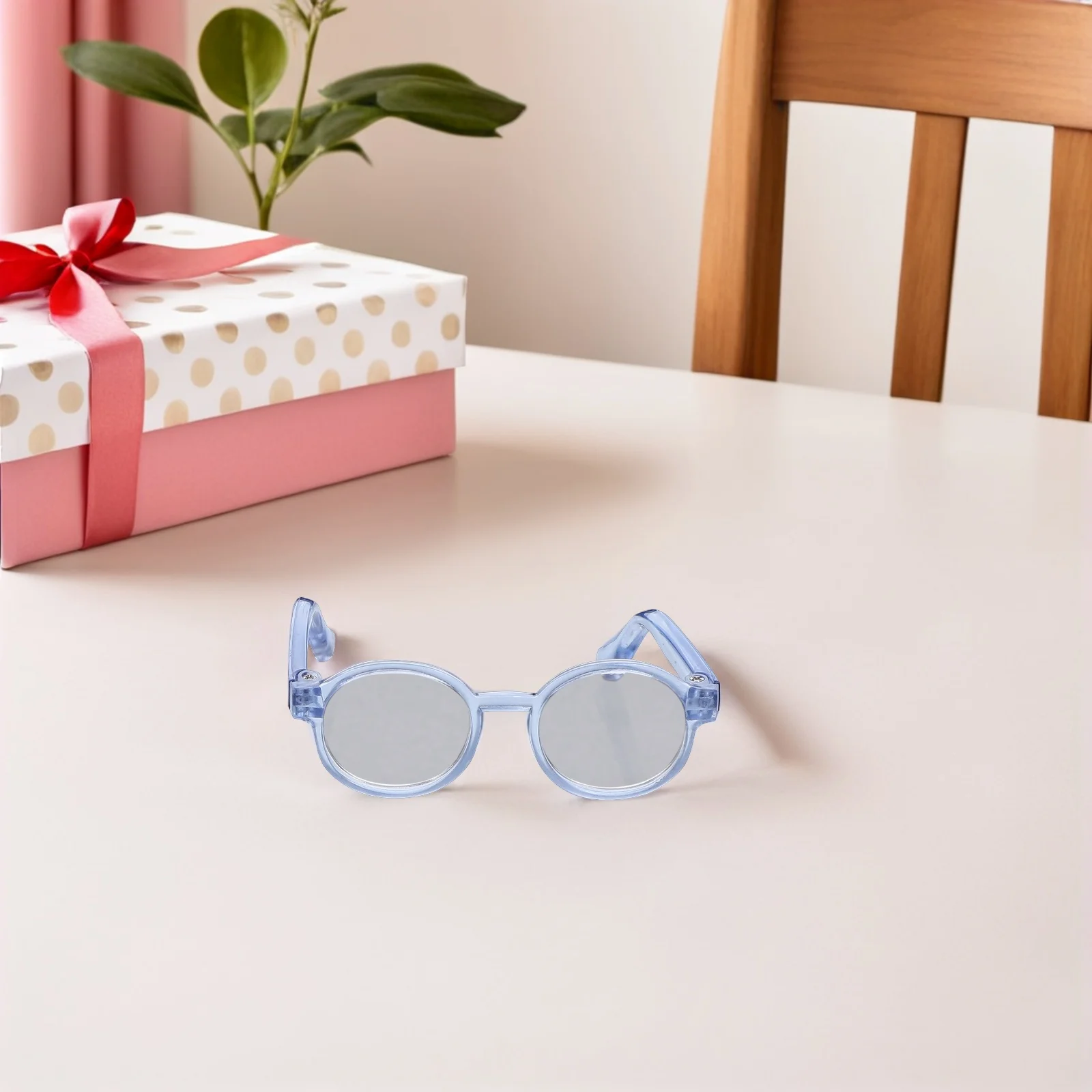 

5pcs Glasses: Miniature Round Eyeglasses For Decorative Fake Glasses Dress Up Crafts Cosplay Prop Pet Photography Accessories