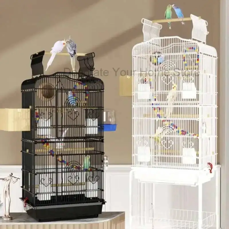 

Parrot Hut Feeder Nest Bird Cage Carrier Breeding Villa Home Bird Cage Pigeon Luxury Oiseaux Accessoires Pet Products RR50BC