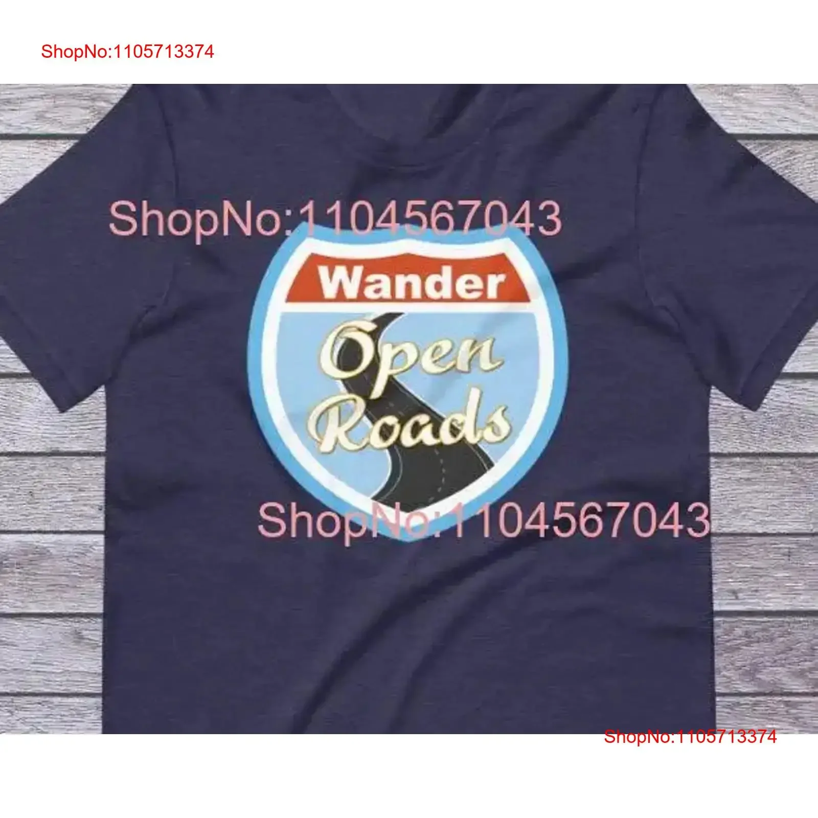 Wander Open Roads T Shirt Travel YouTube Men's Outdoor Vlog Wanderlust vintage Washed streetwear homme Soft Casual