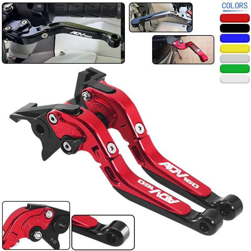 

NEW sales For ADV160 ADV 160 2023-2024 Motorcycle CNC Adjustable Extendable Folding Brake Clutch Levers Handlebar Grips adv160