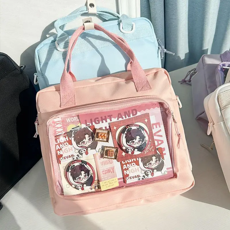 Bolsos de nailon HAEX Harajuku Ita para estudiantes, mochilas cruzadas sólidas Y2K que combinan con todo, a la moda, nueva tendencia de 2024