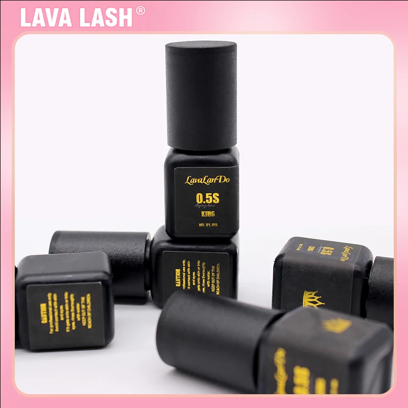 Lavalando Glue Lava Lash For Eyelash Extensions Supplies 0.5S Black Korea Adhesive Beauty Shop Lasting Makeup Tool Fast Dry King