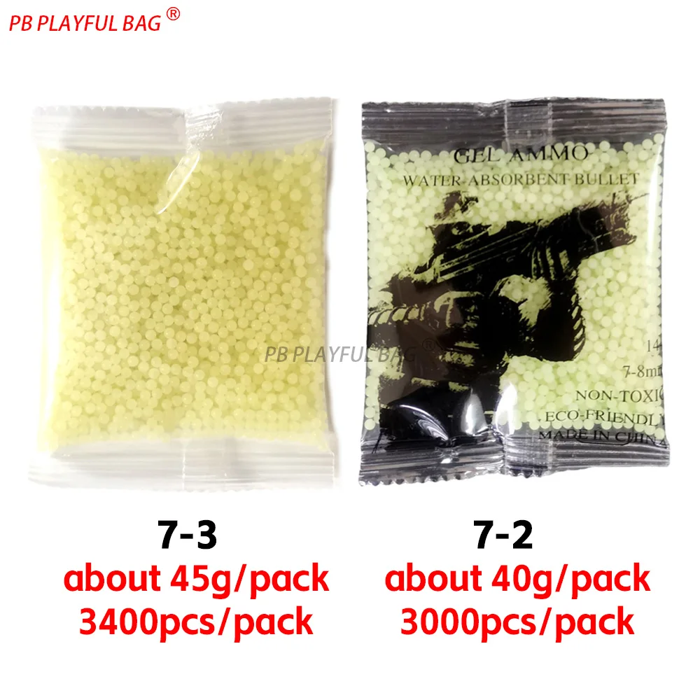 Glow-in-dark Gel Ball 7-8mm Toy Bullets Night Fluorescent Crystal Ball Water Absorb Beads Gel Ball Gun Accessory QJ69