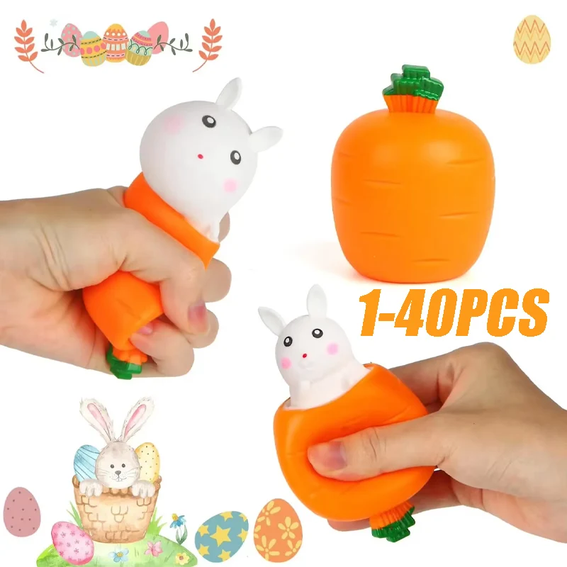 

Пасхальный морковный кролик, игрушки-непоседа, шарик-кролик для детей, снимает стресс, игрушка для пасхальной корзины, наполнители, пасхальный декор