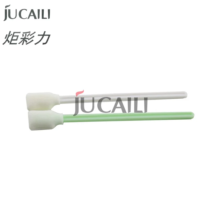 JCL 200pcs Clean Swab Stick Sponge Foam Tipped for Miamki JV5 CJV150 JHF Solvent UV Printer DX4 DX5 DX7 TX800 XP600 Print Head