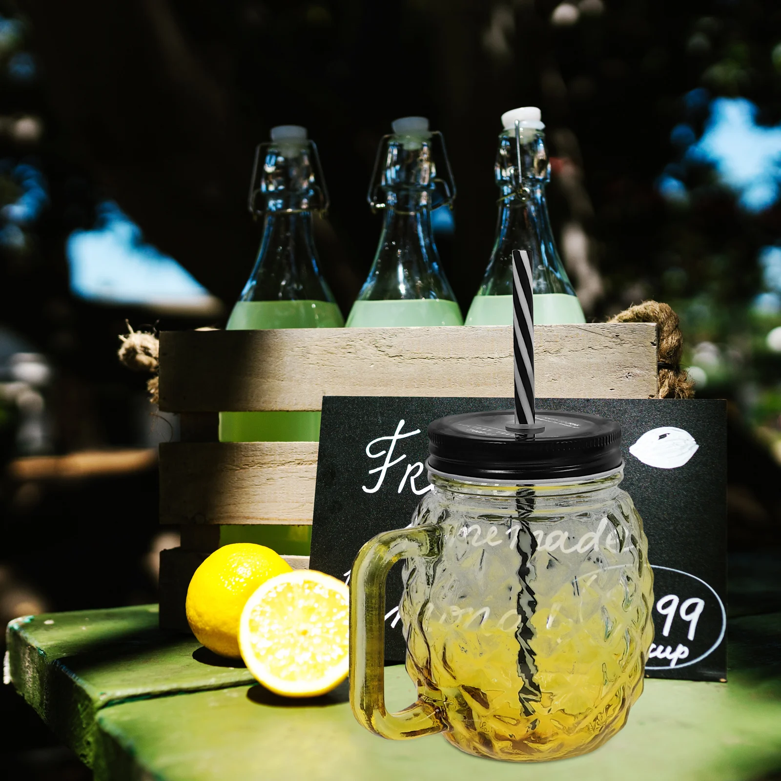 

4 шт., градиентные стеклянные чашки Mason, водонепроницаемая крышка, соломенные многофункциональные чашки для питья для сока, молока, воды, вечеринки, бара