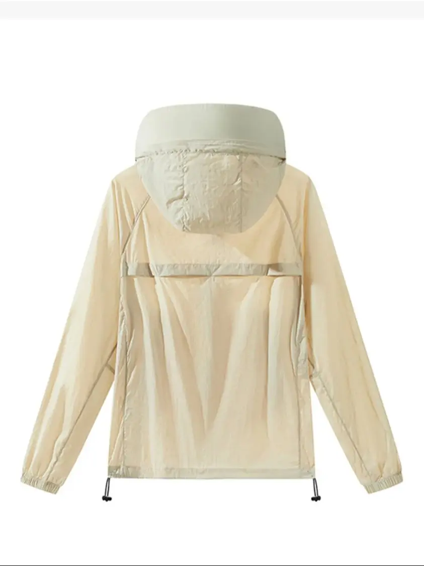 Men's Women's Sun Protection Clothing Outdoor Hooded Lightweight Long Sleeved Zipper Jacket Summer Ice Silk Anti Uv Fishing Suit