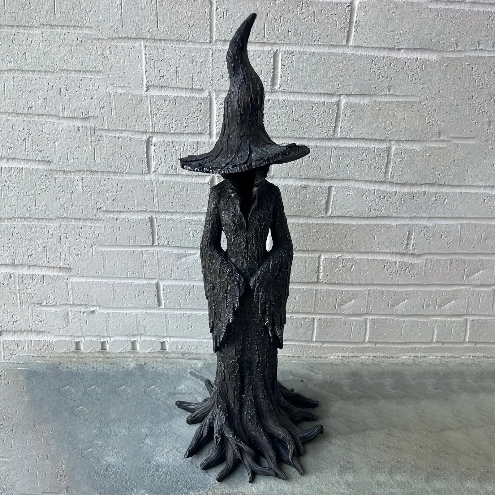 Dunkle Gothic-Hexe Harzstatue Retro-Horror Tischfigur Halloween Heimparty Tischdekoration Gruseliges Sammlerstück Dekorationszubehör – Detail 4