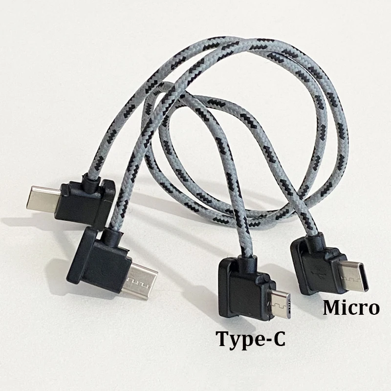 30 cm langes, geflochtenes Nylon-Kabel mit Fernbedienung, Typ-C-Adapterkabel, kompatibel mit Mavic3 AIR2 AIR2S MINI2, Datenkabel für Telefon und Tablet – Detail 2