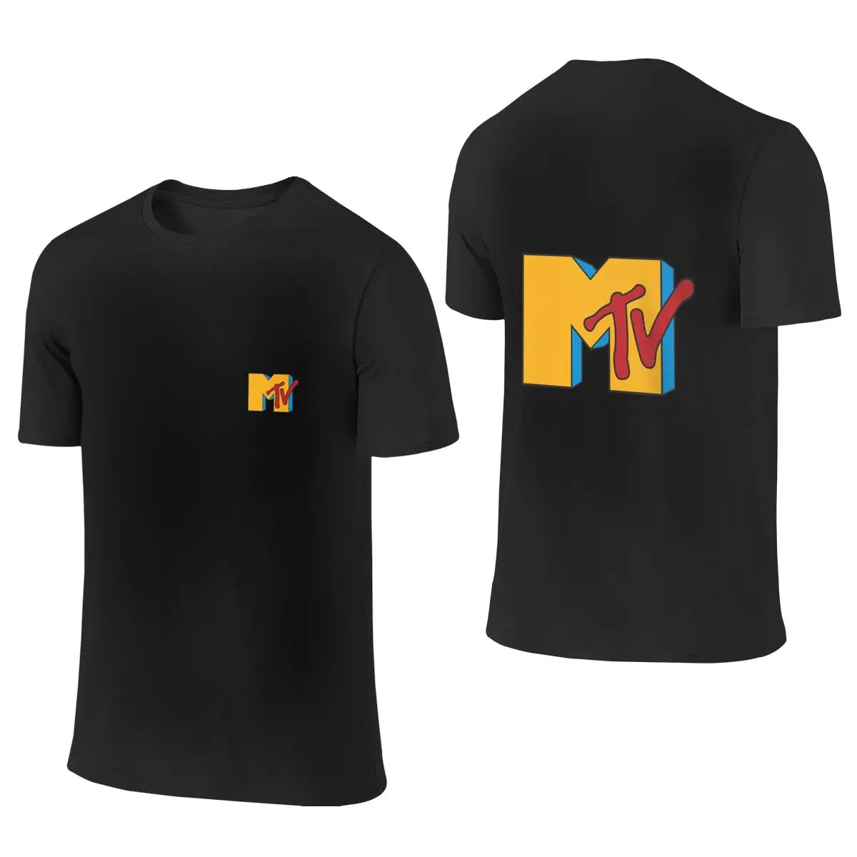 

Mtv Music Television Men's Short Sleeve T-shirt Round Neck 100% Cotton T shirt S-6XL