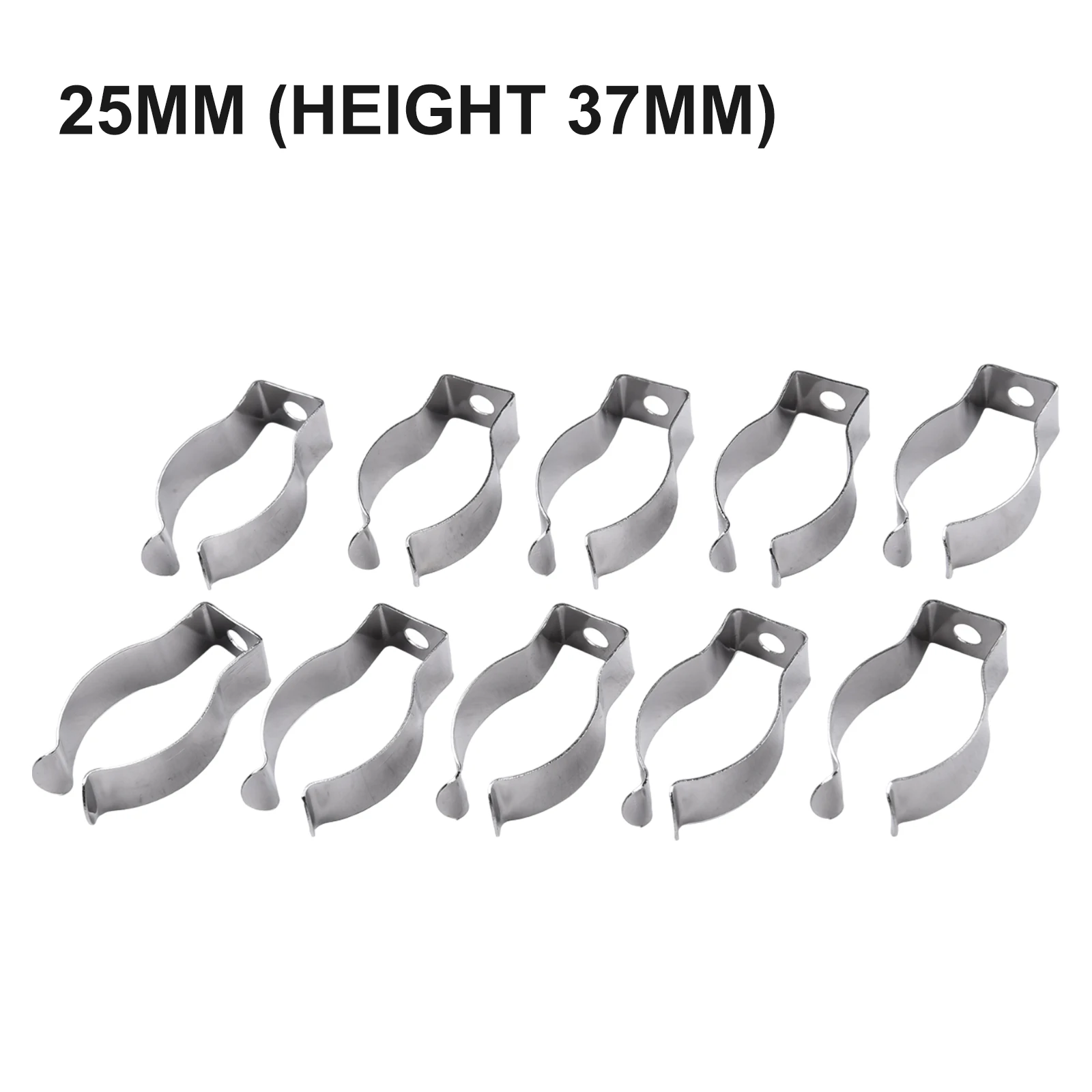 

10pcs/set Narrow Base Tool Stainless Steel Spring Terry Clamp Heavy Duty Tool Storage Hangers For Garages Sheds Hardware