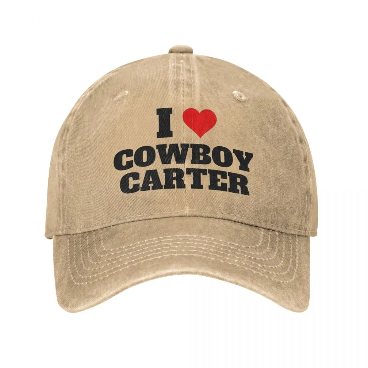 I Love Cowboy Carter Men Women Baseball Cap Beyonces Distressed Washed Hats Cap Casual Outdoor Workouts Gift Snapback Hat