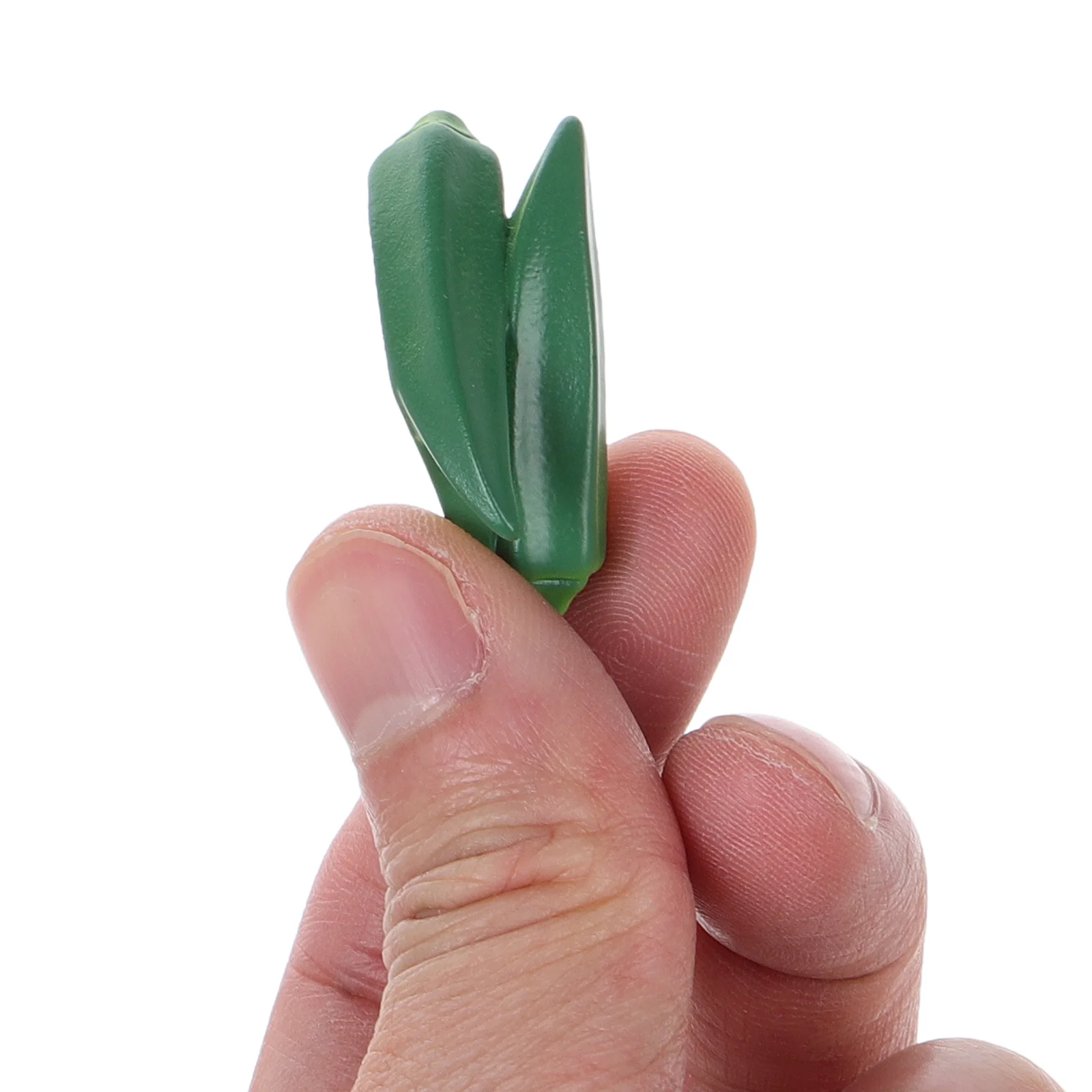 10 قطعة البامية المصغرة واقعية الراتنج الخضروات الصغيرة اكسسوارات دمية المطبخ الديكور التظاهر الغذاء مصغرة سوبر ماركت #3