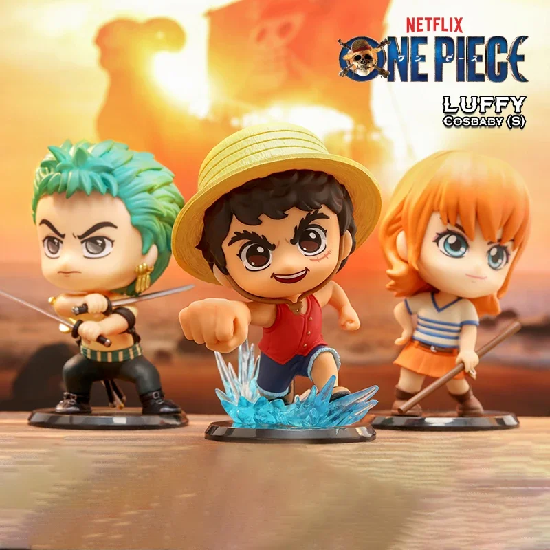 Hot Toys One Piece Luffy Roronoa Zoro Cosbaby Mini Collection Accessories Action Figures Model Doll Cartoon Decor Toys Kids Gift