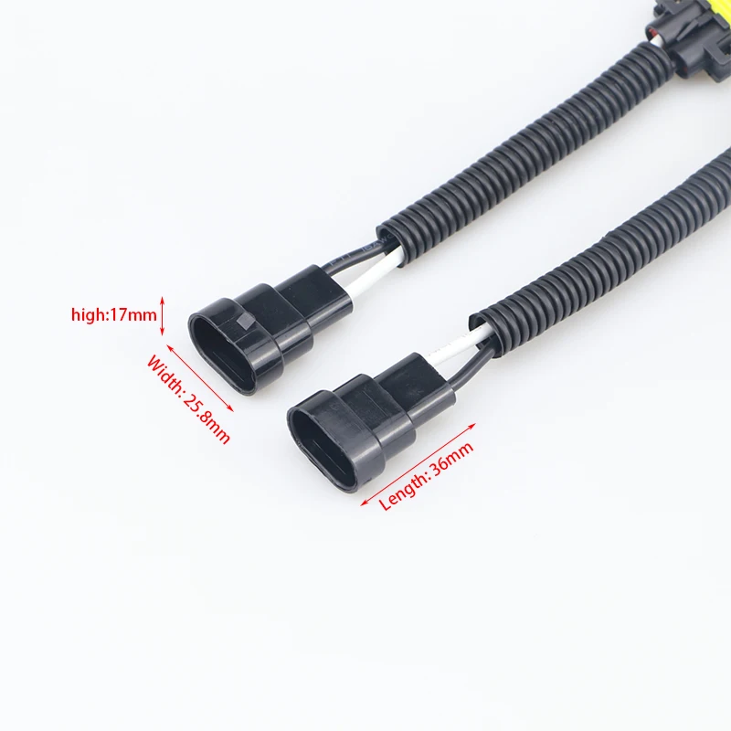 Car Light Conversion Wire HB3 HB4 9005 9006 Male Plug To H11 H8 Female Socket For Headlight Retrofit Wiring Connector