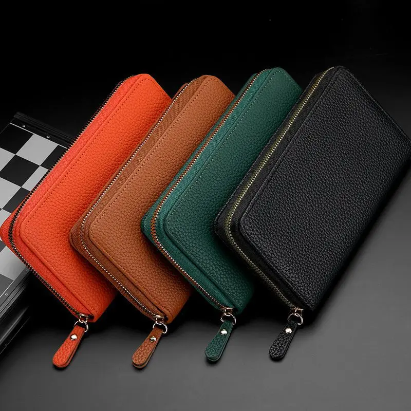 

90 Card Bag Zipper Multi Function Credit ID Card Holder Purse MEN Women's ID Card Sleeve Anti-Degaussing Large Capacity Card Bag