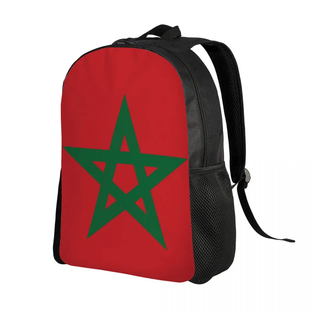 Custom Morocco Flag Backpack for Men Women Waterproof College School Moroccan Proud Patriotic Bag Printing Bookbags