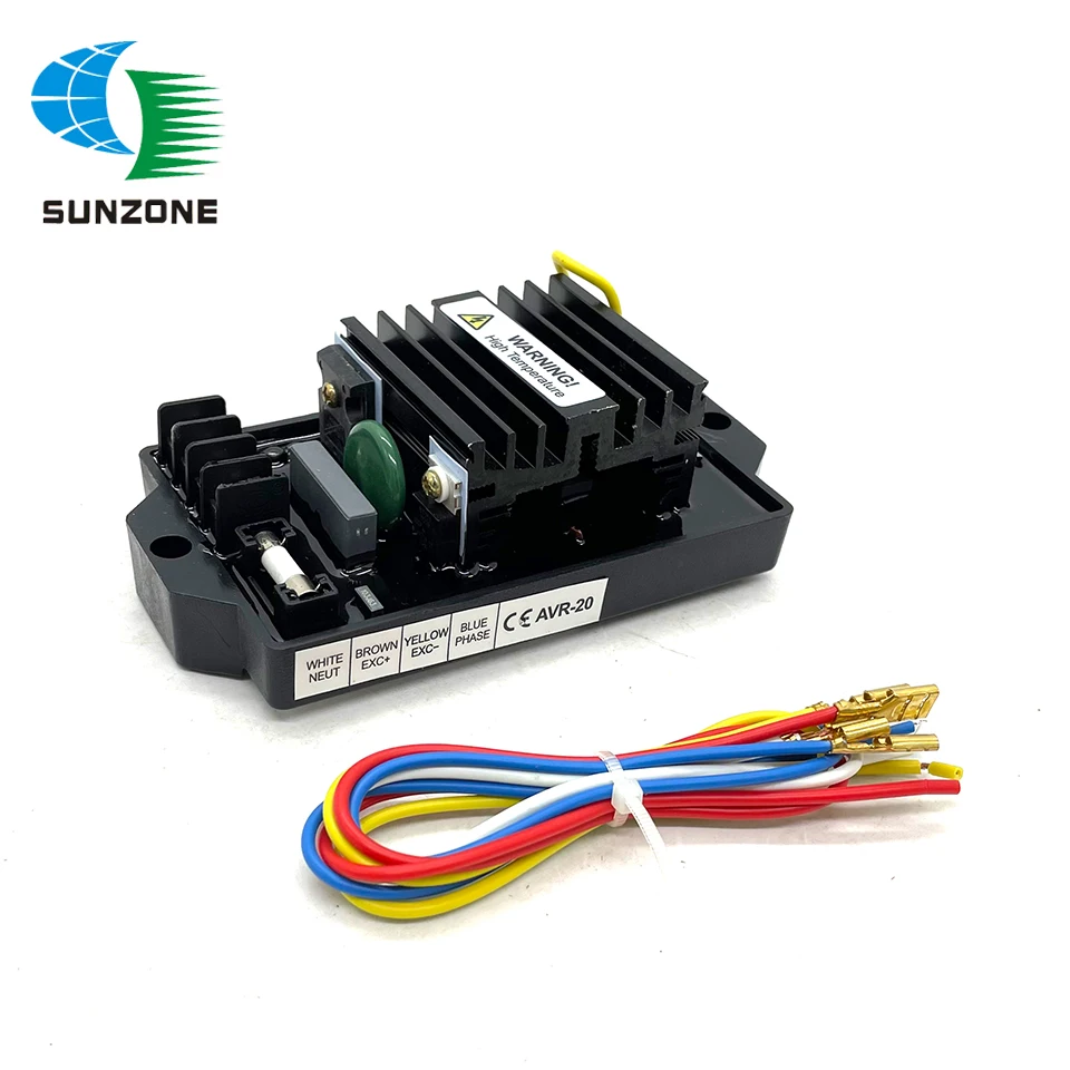 

AVR-20 20A AVR Automatic Voltage Regulator Brushless Excitation Generator Stabilizer Control Module Diesel Genset Parts Gavr-20A
