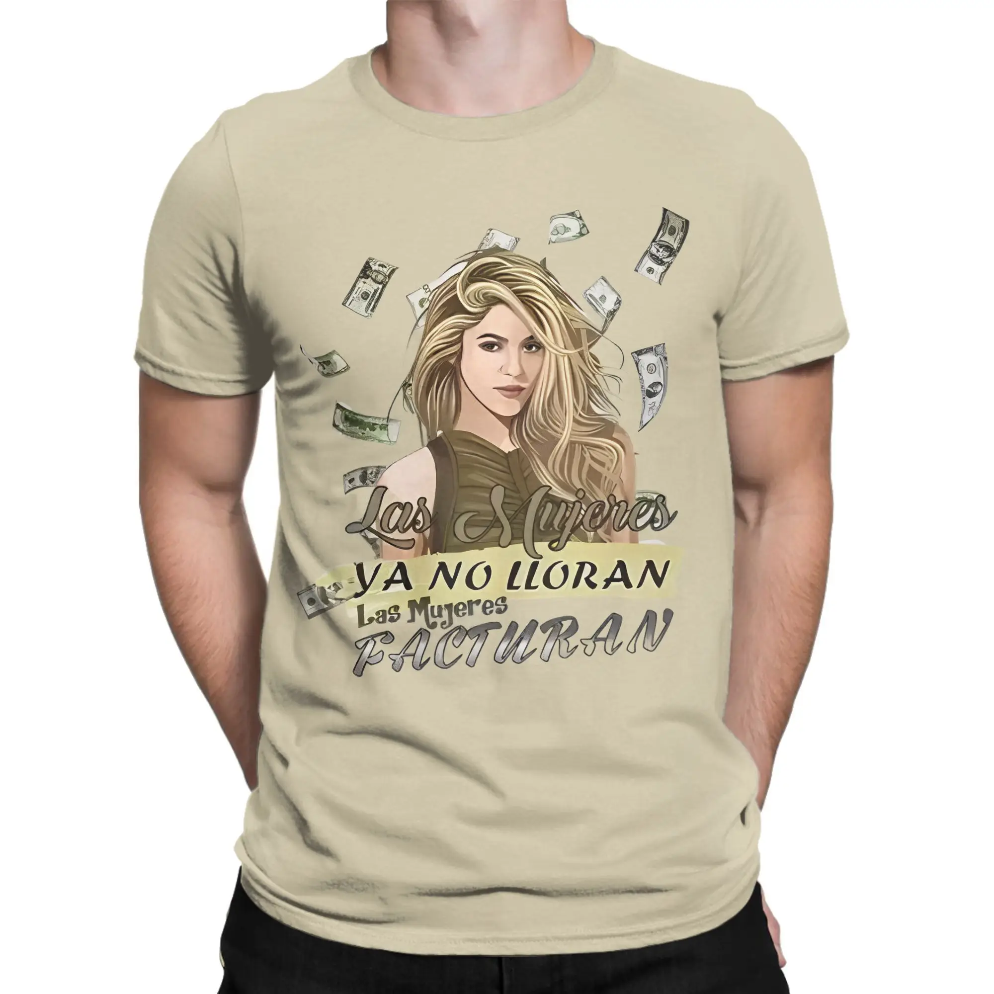 Men Women's Shakira  T Shirts Las Mujeres Ya No Lloran Cotton Clothes Crazy Short Sleeve Crewneck Tees Summer T-Shirt