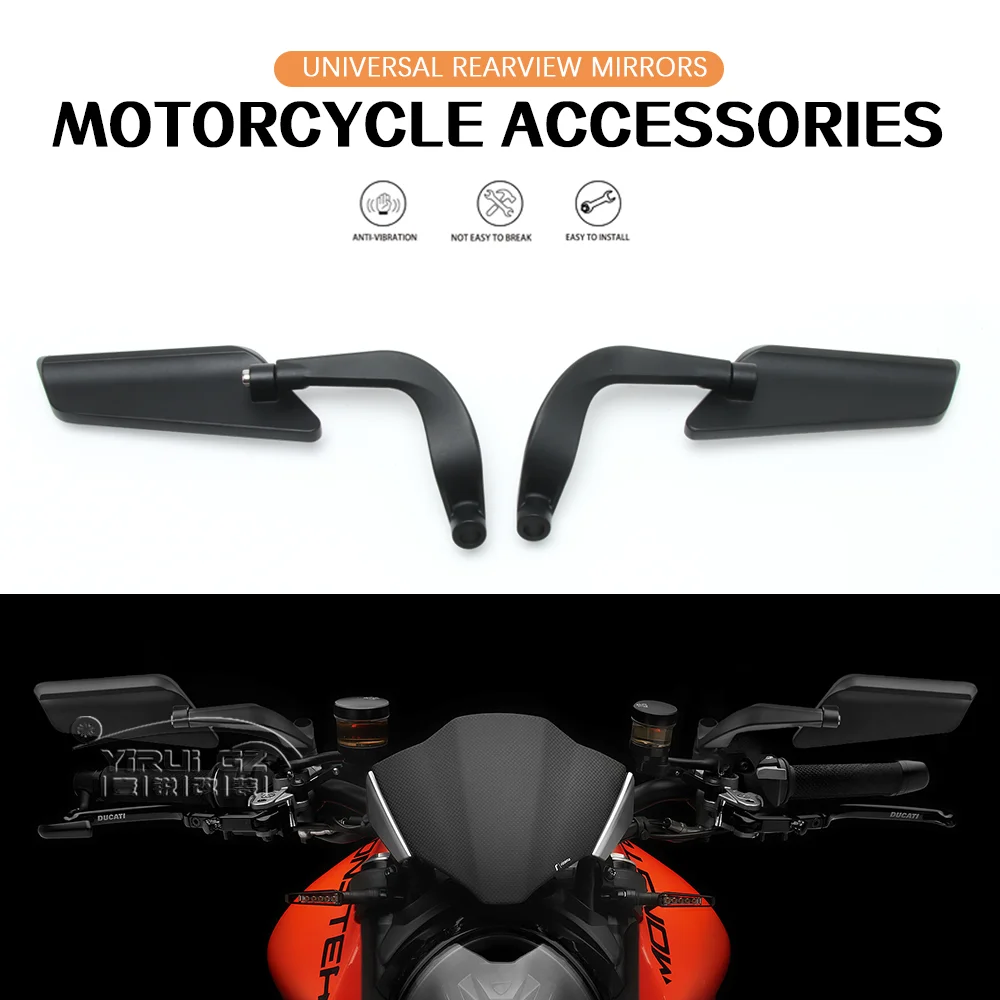 

Motorcycle For Ducati Monster 937 SP 2021-25 Wind Wing Stealth Winglets Rearview Mirrors NEW Side View Mirror MONSTER 821 18-25