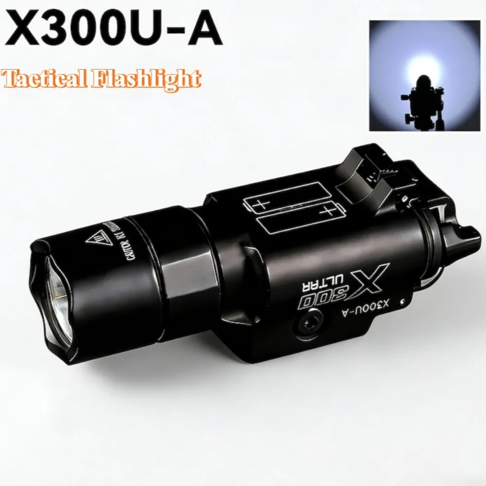 New Tactical X300U Metal Pistol Gun Strobe LED Light Fit 20mm Rail Airsoft Hanging Hunting Weapons Scout Light