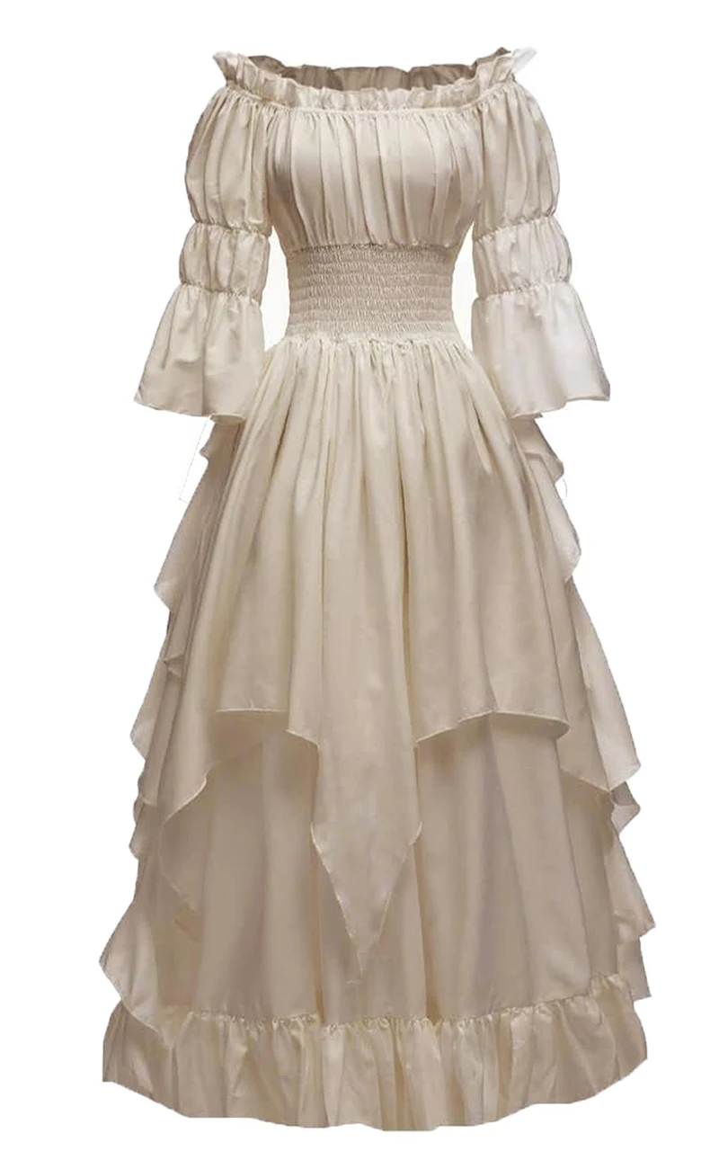 Robe de sorcière gothique pour femmes, Costume de la Renaissance médiévale, robe victorienne