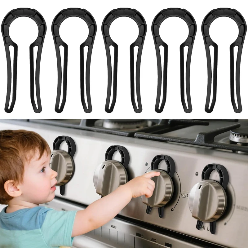 

Baby Safety Gas Stove Knob Lock Oven Knob Cover Protector Child Security Clip Kitchen Preventing Accidental Touch