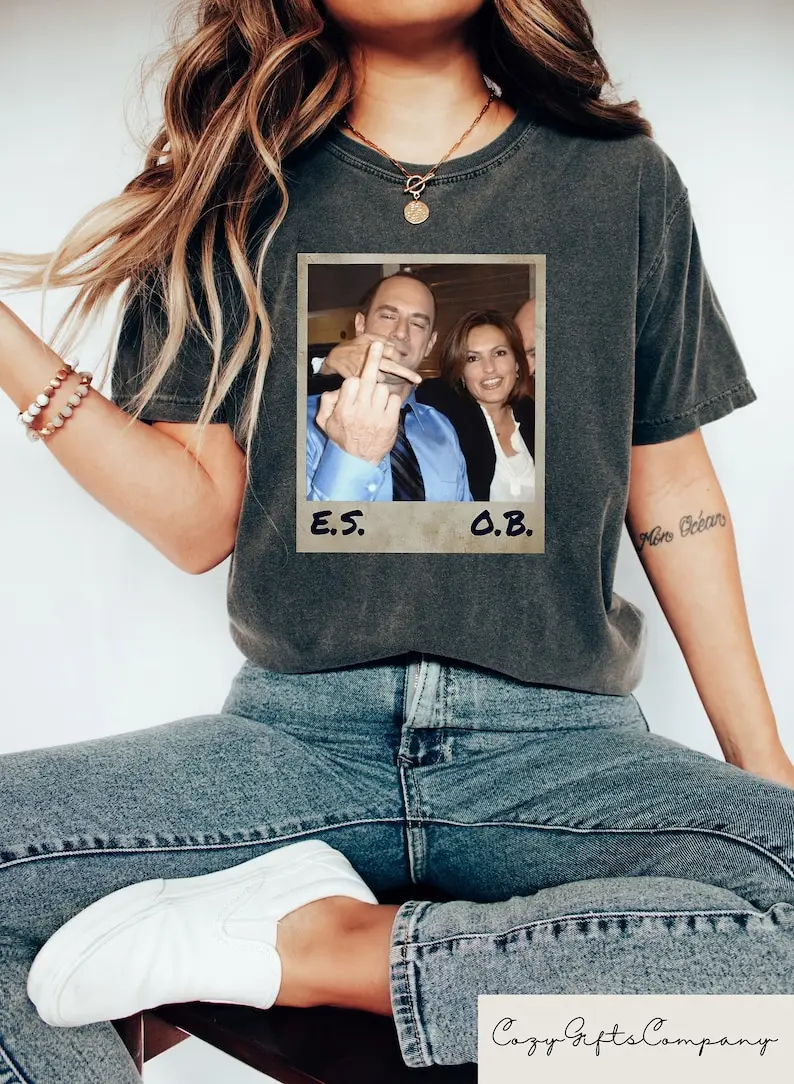 Retro Comfort Elliot Stabler And Olivia Benson Shirt, Elliot And Olivia Tshirt, Law And Order SVU Tee, 90s Movie Tshirt