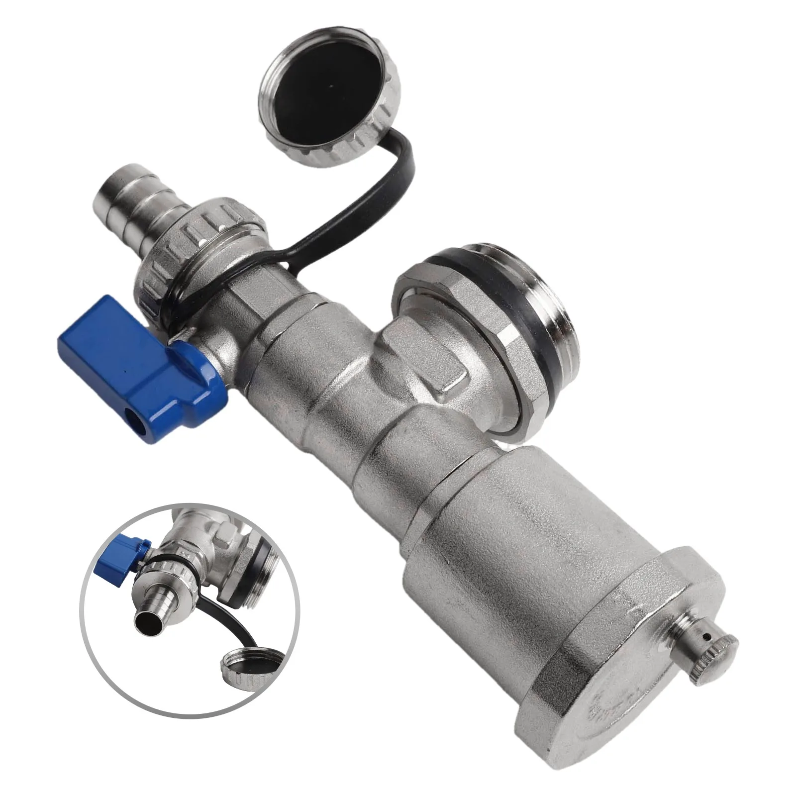 G1 DN25 Brass Heating Distributor with Automatic Bleeder and Drain Taps for Reliable Heating System Integration