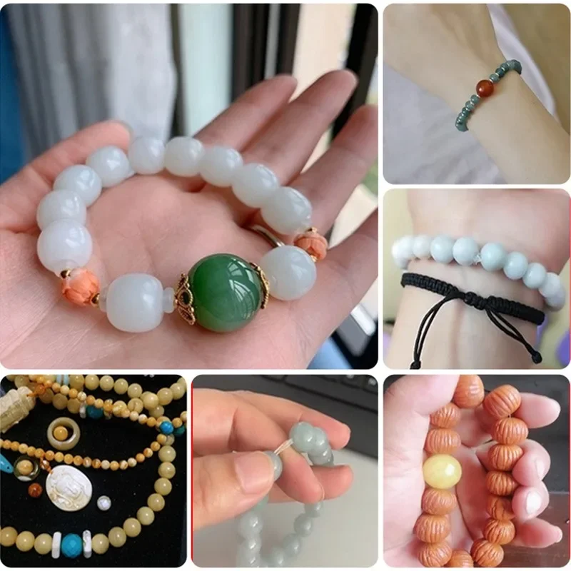 1/5Rolls Strong Elastic Beading Cord for Jewelry Making Beading Bracelet Necklace Rope DIY Thicken 0.8mm Multi-function Cables