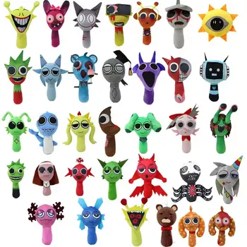 Sprunki Plüschtiere Horrorspiel Sprunki Incredibox Plüschtier Cartoon Niedliches weiches gefülltes Kissen für Kinder Geburtstag Weihnachtsgeschenke