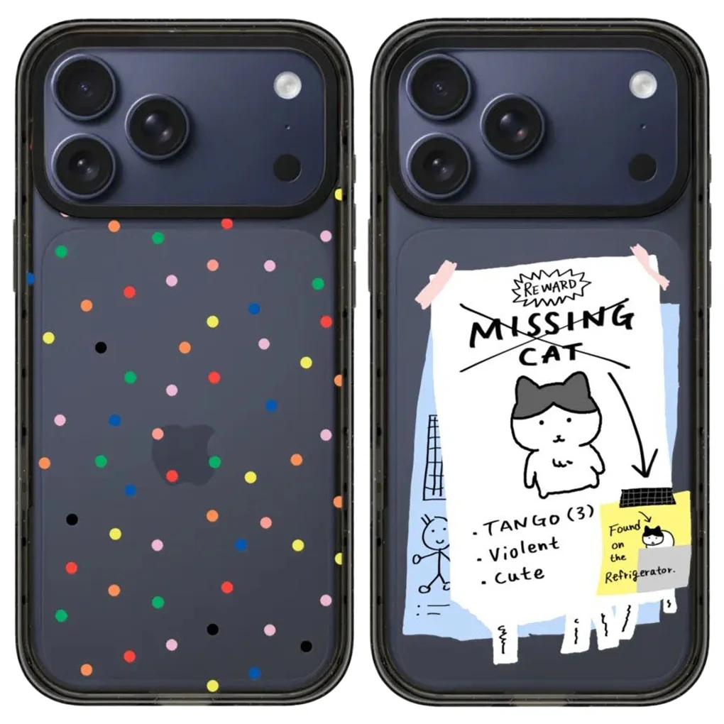 

Colorful Dots Acrylic Black Border Magnetic Case: Compatible with IPhone 17 16 15 14 13 12 Pro Max 17 Air