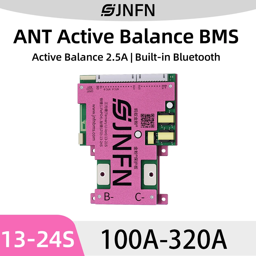 ANT BMS 2.5A Active Balance 13S-24S 36V 48V 60V 72V 100A-320A Bluetooth Smart bms for Lifepo4 Li-ion LTO Battery Pack
