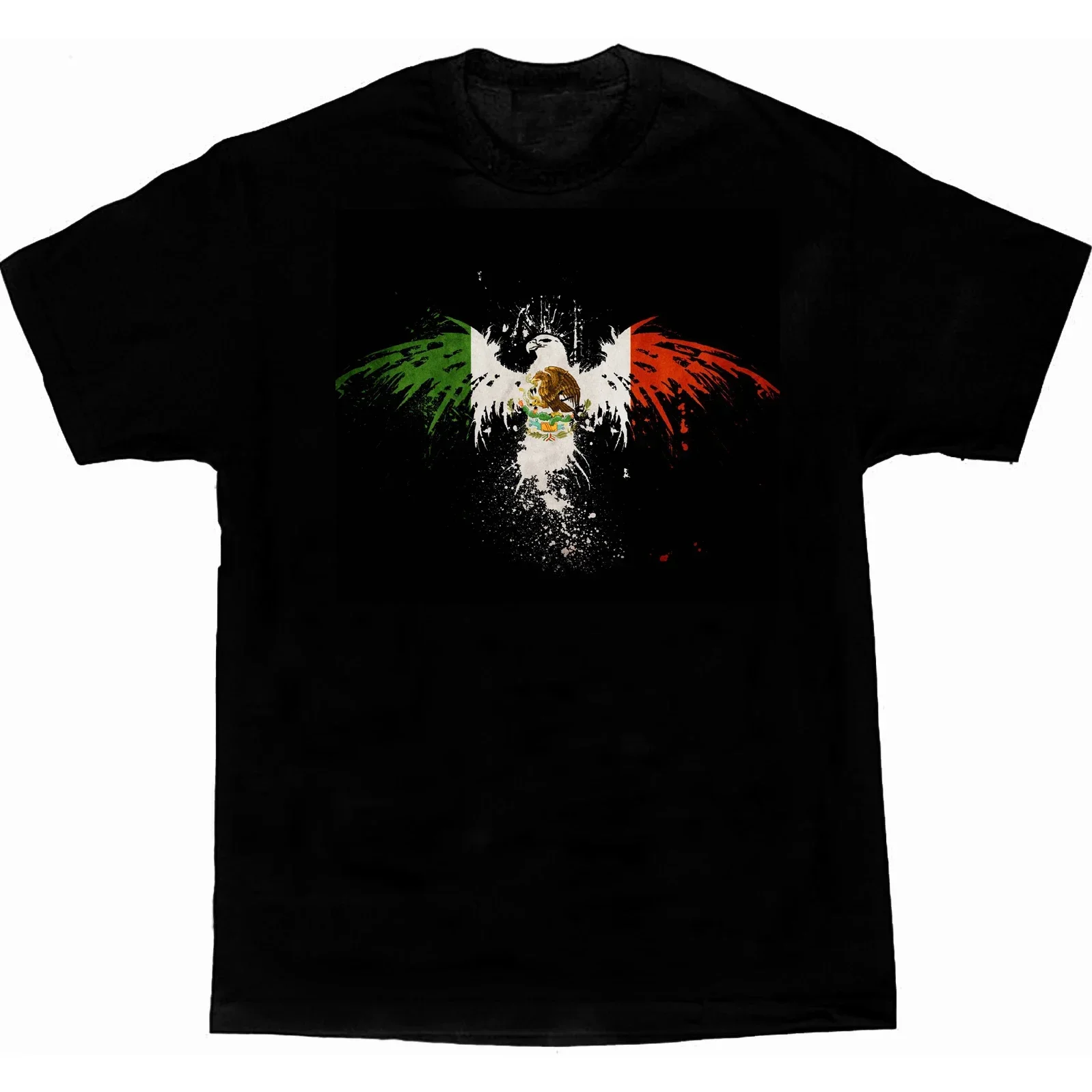 Mexican Flag Coat of Arms Flame Eagle Rise Up T Shirt. High Quality Cotton, Loose, Big Sizes, Breathable Top, Casual T Shirt