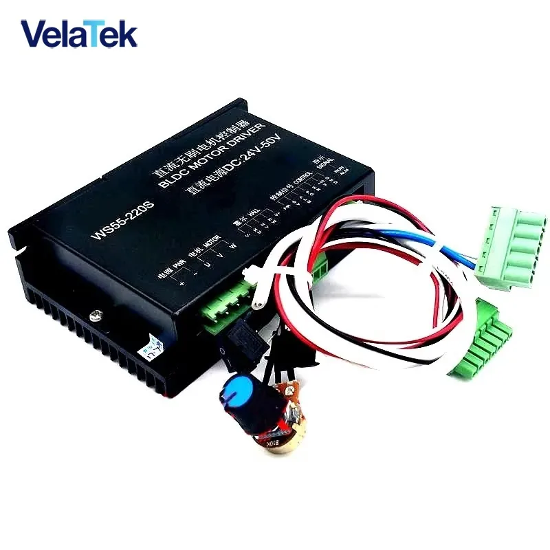 WS55-220S 3 Phase Brushless DC Motor Driver Controller, 24-50V 600W, CNC Spindle BLDC Motor Control Unit