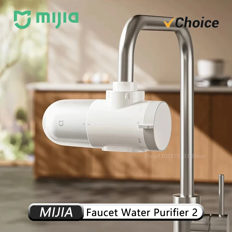 Original Mijia Faucet Water Purifier 2 with 5 Layer Composite Filtration and Washable Ceramic Cartridge for Kitchen Tap Water CN