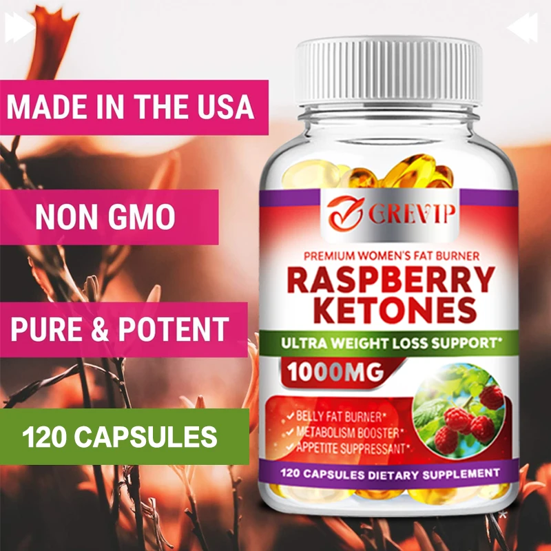 HEALTHCARE Pure 100% Raspberry Ketones, Up To 1000 Mg Per Serving - 3 Month Supply Non-GMO - Advanced Weight Loss Support