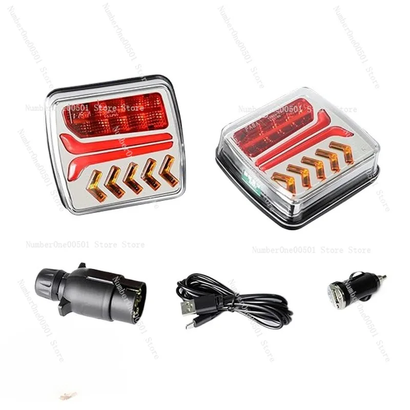 

Перезаряжаемые беспроводные светодиодные задние фонари для прицепов, стоп-сигналы и указатели поворота для автодомов, кемперов, караванов, совместимые с 12В и 24В
