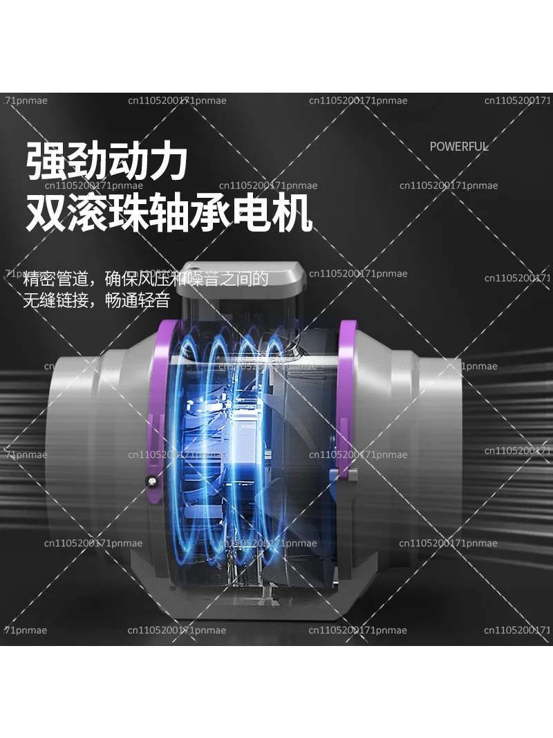 Duct Fan, Powerful Kitchen Fume Exhaust, Silent Ventilation Bathroom Fan Exhaust