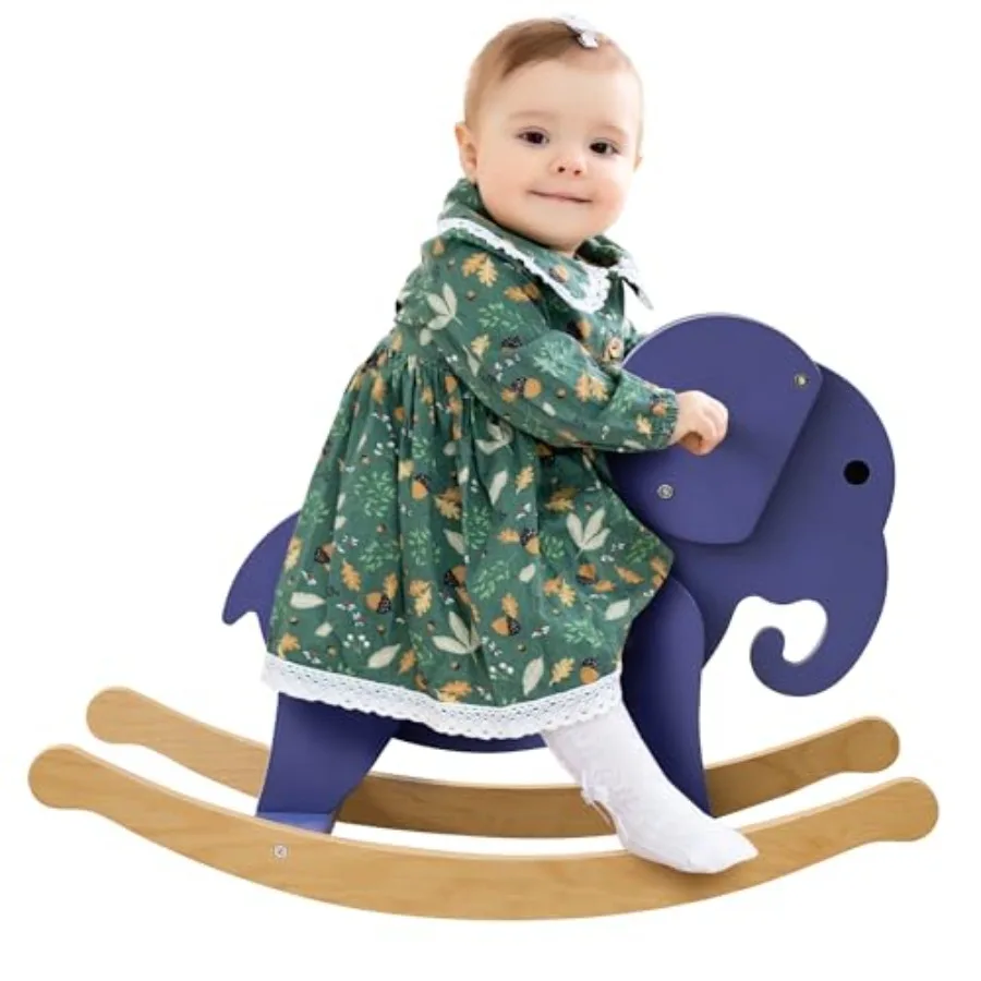 

Деревянная лошадка-качалка премиум-класса для малышей 1-3 лет, для игр в помещении и на улице, игрушка для катания для детей