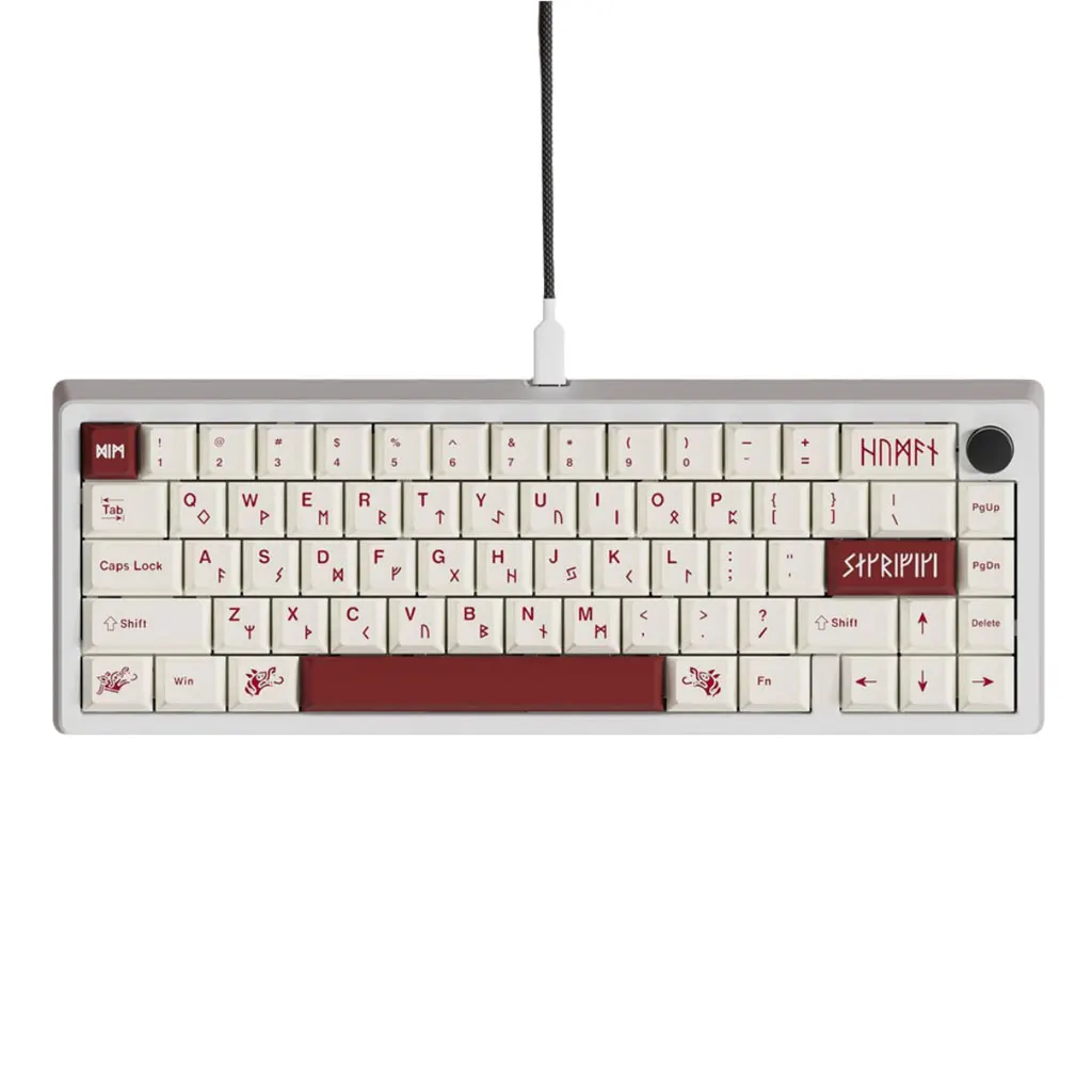 Imagem -06 - Teclas Personalidade Sangue Vermelho Tema Keycaps Cereja Altura Pbt Sublimação Térmica Faça Você Mesmo para 61 87 98 104 Teclas Teclado Mecânico 125