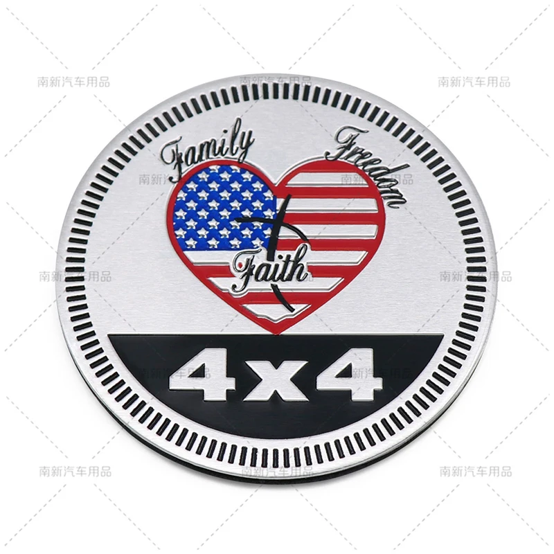 3D Metal 4X4 Rated Logo Car Emblem Sticker For Jeep Wrangler Grand Cherokee Patriot Renegade Auto Fender Side Badge Sticker