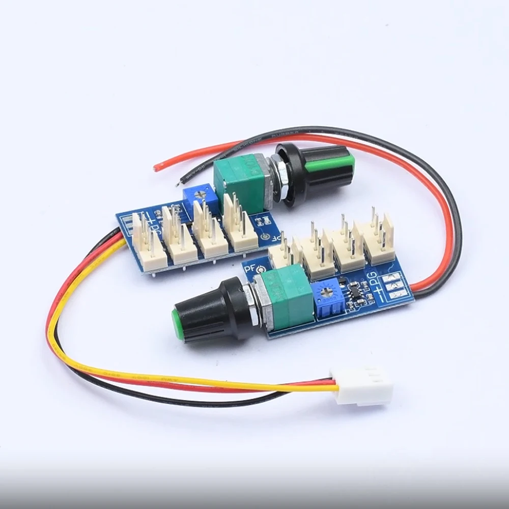 

4-канальный четырехпроводной ШИМ-контроллер скорости вентилятора постоянного тока 12 В с ручкой и ручной регулировкой, выход 3 А для корпуса и сервера ПК, шумоподавление