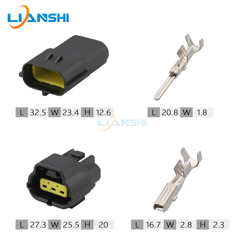 3Pin 174357-2 174359-2 Econoseal J Sealed MF Conn Kit w/Term For Dodge Chrysler Intake Air Pressure Sensor Ignition Coil Harness