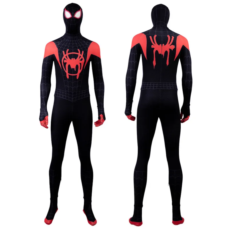 Marvel Spider-Man: Into the Spider-Verse Suit Jumpsuit Red Halloween Costumes Mens Custom Made Spiderman cosplay