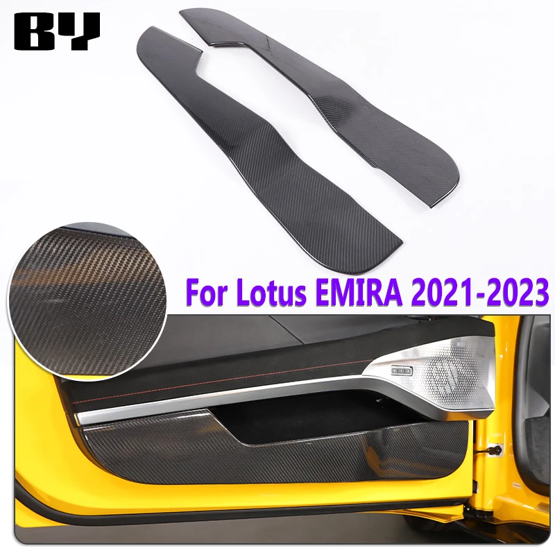 

For Lotus Emira 2021 2022 2023 real carbon fiber Style Car Inner Door Anti Kick Panel Protector Cover Stickers Accessories