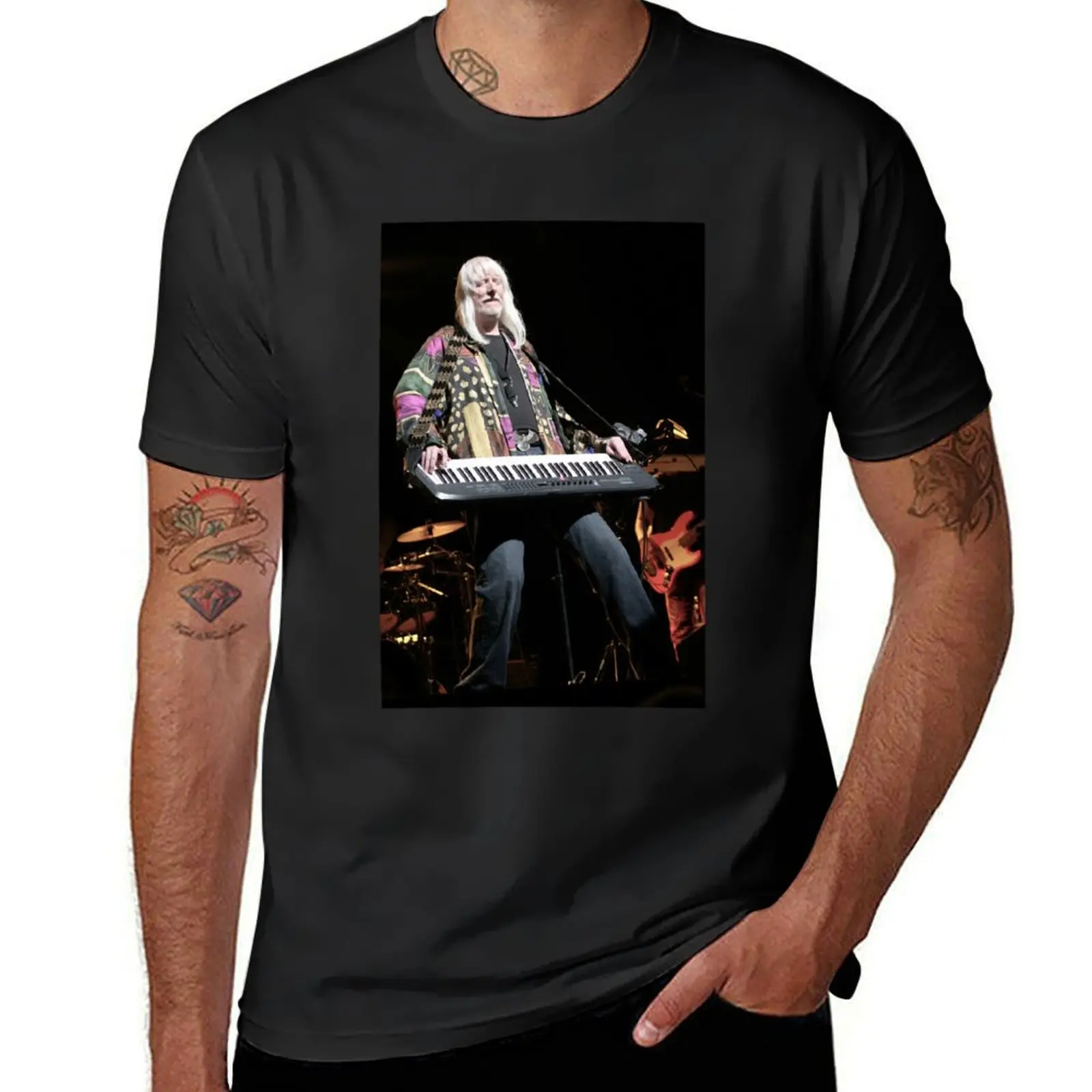 Edgar Winter Photograph T-Shirt sweat customizeds hippie clothes quick-drying Men's t-shirt